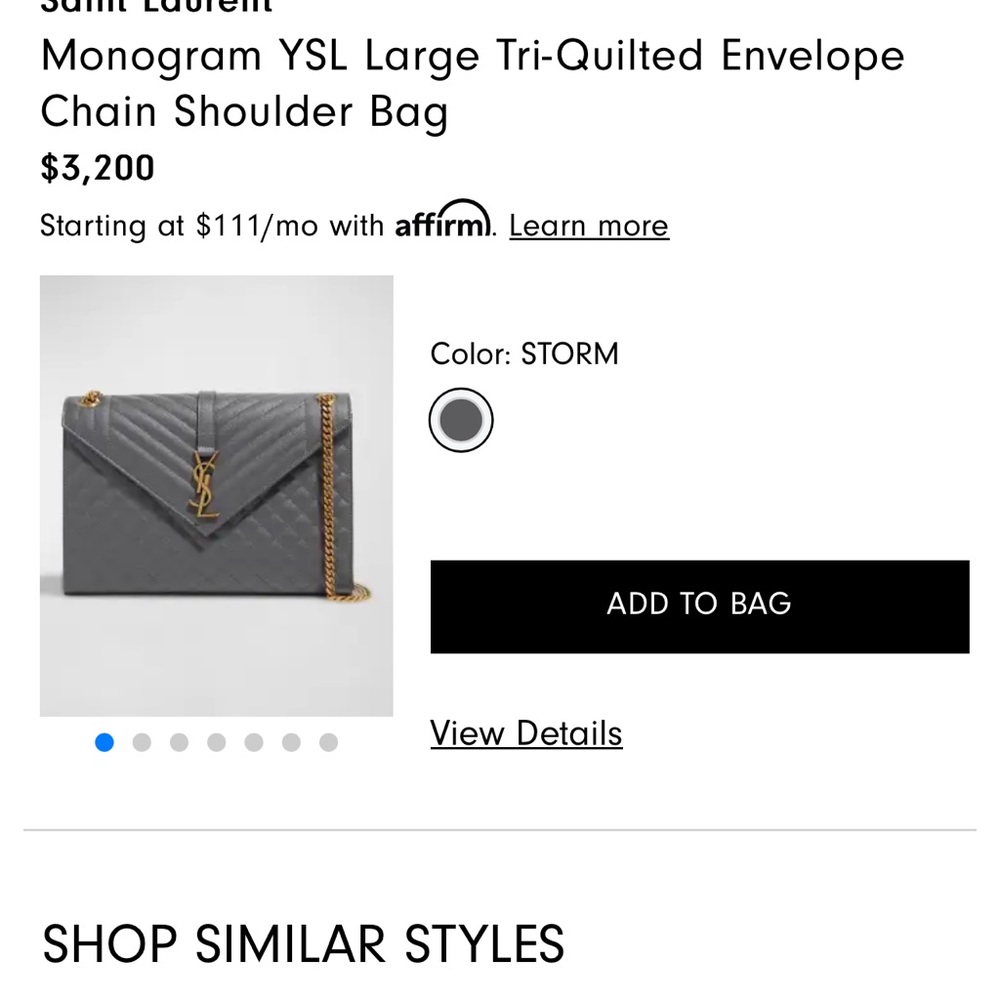 Ysl authentic envelope bag - Picture 7 of 11